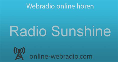webradio online hören sunshine live